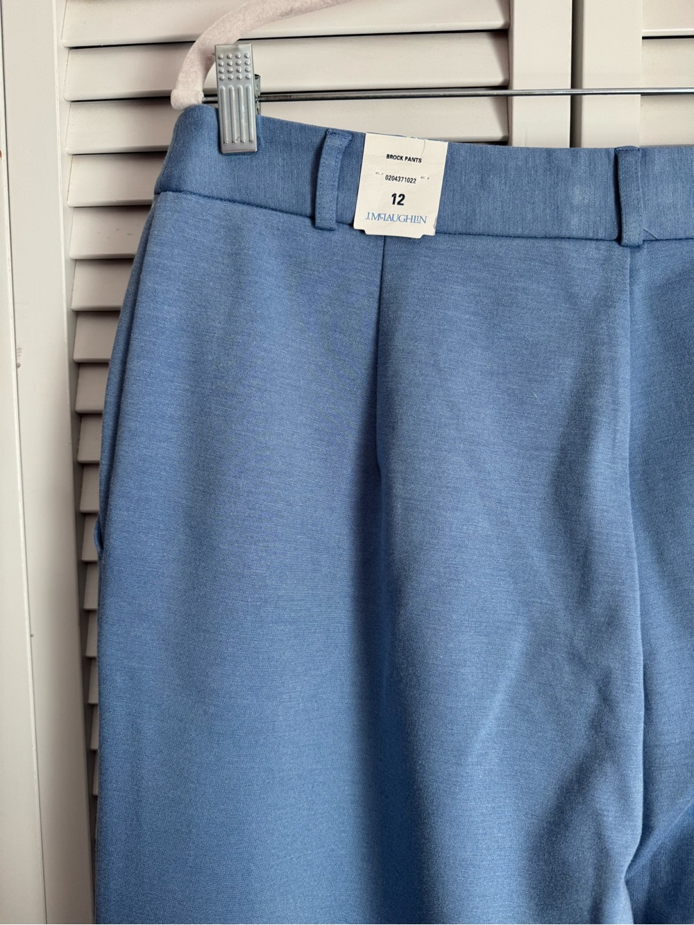 J. McLaughlin Brock Bainbridge Cloth High-Rise Straight Leg Pants Blue NWT - Picture 7 of 8